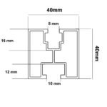 Solarprofil 40×40 BV Solarschiene Montageschiene